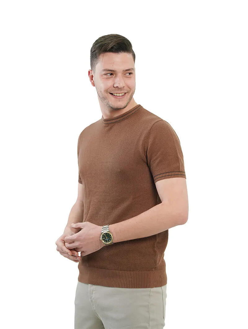 T-shirt en tricot demi-manches